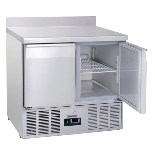 Saladette avec dosseret 2 portes GN 1/1 - CASSELIN