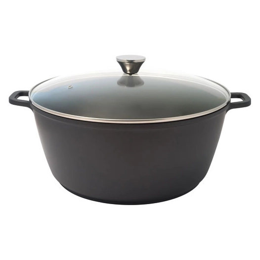 cocotte mijoteuse haute ceramique 32cm 10l +cv verre - baumalu