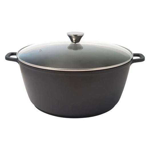 cocotte mijoteuse haute ceramique 36cm 13.5l+cv verre - baumalu
