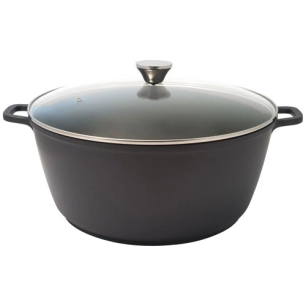 cocotte mijoteuse haute ceramique 36cm 13.5l+cv verre - baumalu