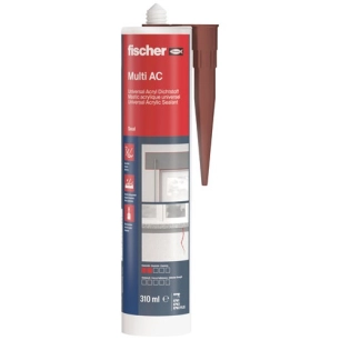mastic acrylique multi-usages high tack ac brun 310 ml - fischer fixations