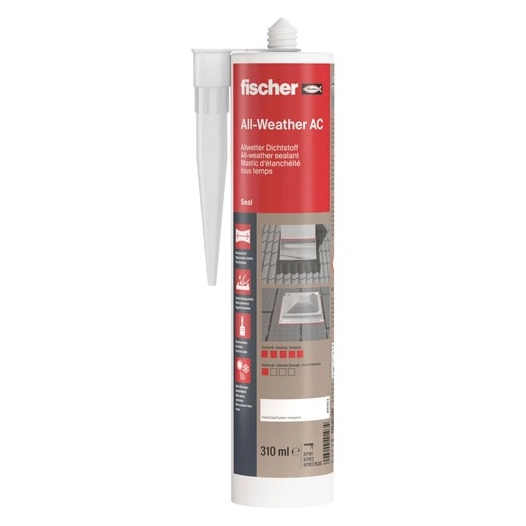 mastic ã©tancheite tous temps translucide 310 ml - fischer fixations