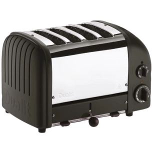 grille-pain 4 fentes de grillage sã‰lecteur newgen - double bagel - noir - nexedis - dualit