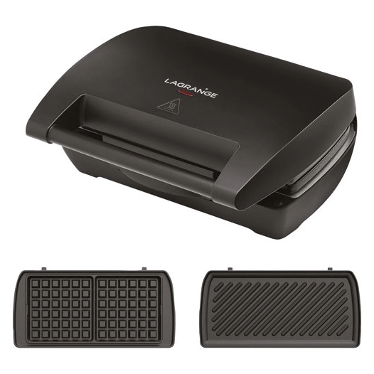 gaufrier 900w mini maxi gaufre et panini noir - lagrange