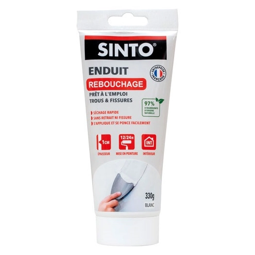 enduit de rebouchage interieur tube 330g - brunel