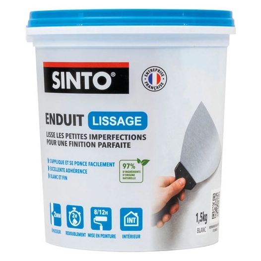 enduit de lissage intã©rieur pate 15kg - brunel