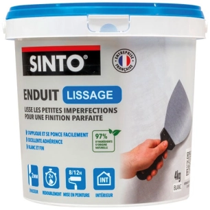 enduit de lissage intã©rieur pate 4kg - brunel