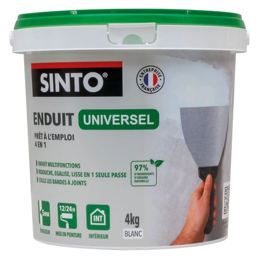 enduit universel pã¢te 4kg - brunel