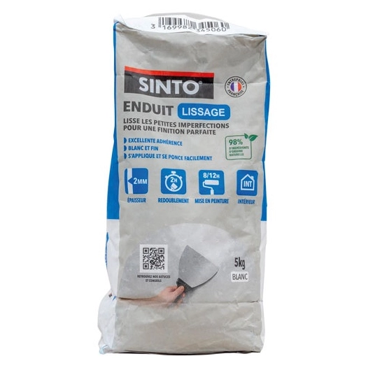 enduit de lissage interieur poudre 5kg - brunel