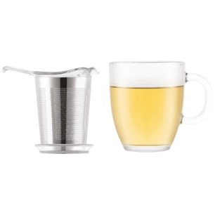 mug en verre trempã© 0.35 l filtre en inox - bodum