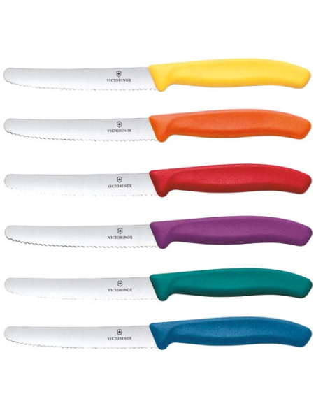 boite 6 couteaux tomate victorinox swissclassic 11cm assortis - beligne et fils sas