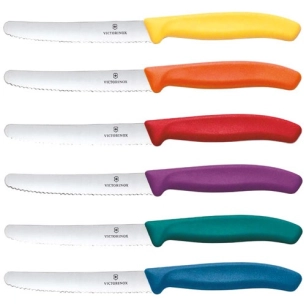 boite 6 couteaux tomate victorinox swissclassic 11cm assortis - beligne et fils sas