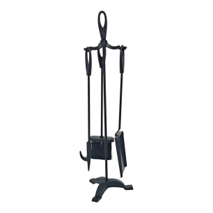 kit de cheminée, couleur forge, 3 pièces, 19 x 68,5 cm