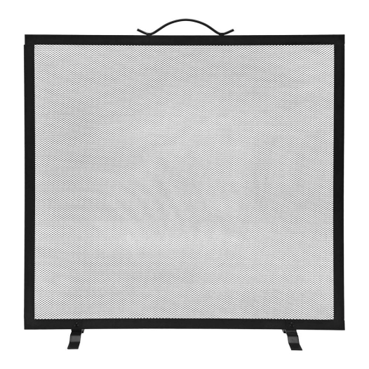 grille pare-étincelles carrée, noire, 60 x 0,5 x 60 cm