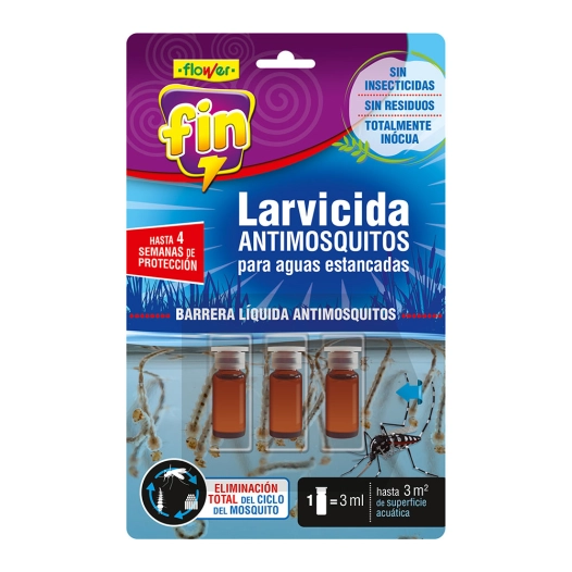 larvicide anti-moustiques à dose unique, 3 doses uniques de 3 ml