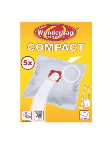 Sac aspirateur wonderbag compact bg boîte de 5 sacs 3 litres