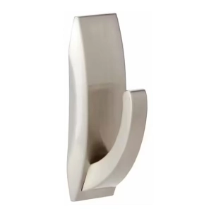 crochet moyen, nickel poli, 29 x 79 x 29 mm, 1 pièce + 2 bandes, charge max 1,3 kg