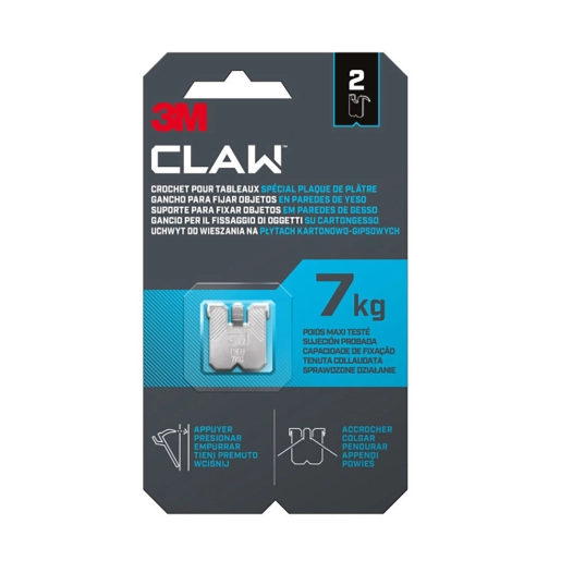 crochet mural en plâtre, 7 kg, 23 x 23 x 4 mm, 2 pièces