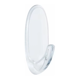 crochet transparent moyen, 25 x 60 x 25 mm, 2 pièces + 4 bandes