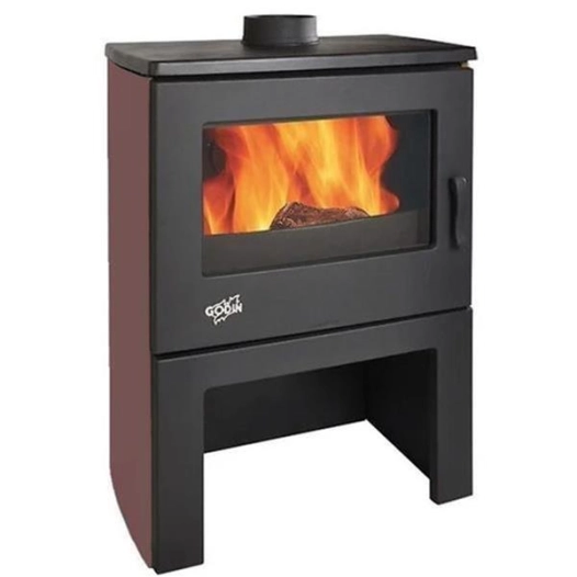 godin poêle à bois panoramique 363113carmin * - godin