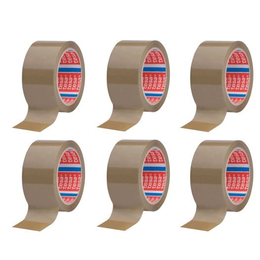 ruban d'emballage marron 50 mm x 66 m, 6 pièces