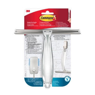 nettoyeur d'écran avec crochet en acier inoxydable, nickel satiné, 1 unité + 2 bandes
