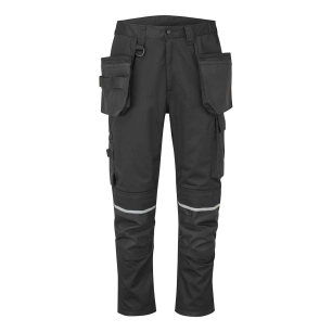 pantalon stretch wx2 holster - taille 28 - noir short - portwest