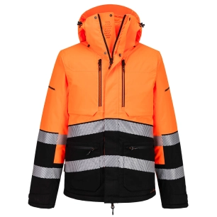 parka d'hiver ev4 hv - taille xl - orange/noir - portwest