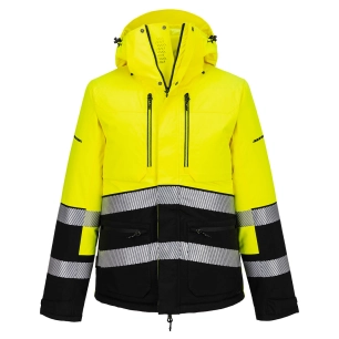 parka d'hiver ev4 hv - taille xxxl - jaune/noir - portwest