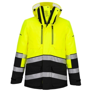 parka expedition hv ev4 - taille xl - jaune/noir - portwest