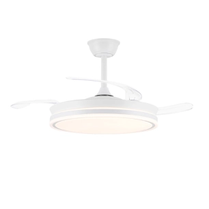 ventilateur de plafond led 3cct palettes rétractables evo smart 72w 7920 lm blanc