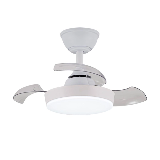 ventilateur de plafond led 3cct palettes rétractables hornet 32w 3195 lm blanc