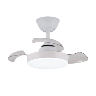 ventilateur de plafond led 3cct palettes rétractables hornet 32w 3195 lm blanc