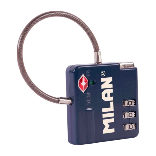 cadenas tsa bleu avec combinaison à 3 chiffres