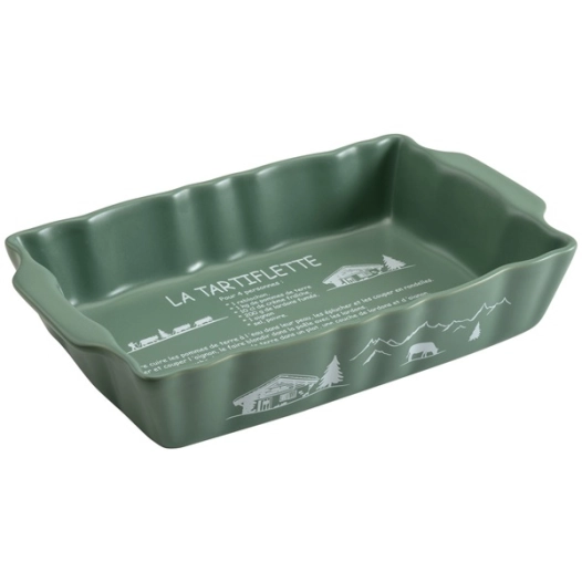 plat tartiflette rect 30,5x19x5 kaki - vianagres