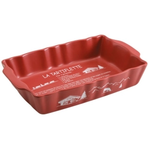 plat tartiflette rect 21x12,5x5 rouge - vianagres
