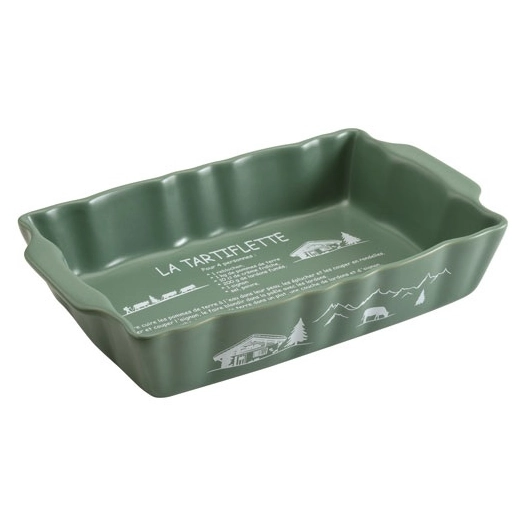 plat tartiflette rect 21x12,5x5 kaki - vianagres