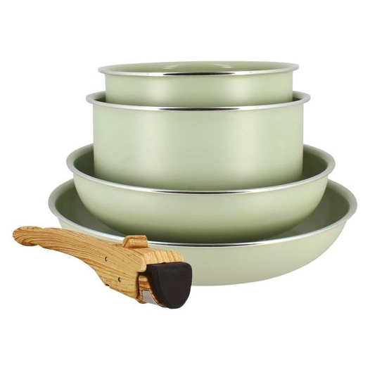 set de 5 piãˆces cuisson celadon en aluminium recyclã‰ - selef menastyl