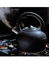 bouilloire inox sifflet 2l5 noir martele - baumalu