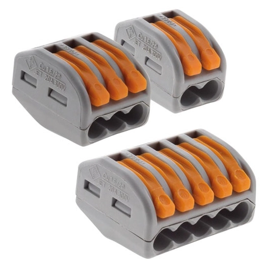 bornes wago assorties 5x2e 10x3e 5x5e sachet de 20 - hbf