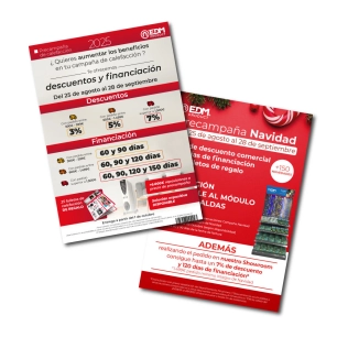 brochure promotionnelle a5 pour la pré-campagne de noël et de chauffage espagnol