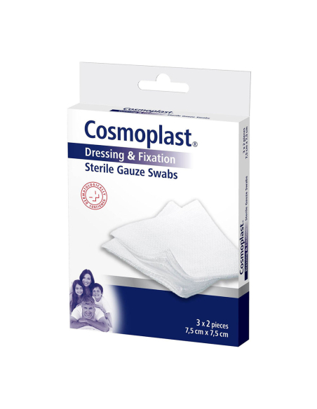 Gauzes Stérilisées 7,5x7,5cm Protection stérile des plaies - COSMOPLAST