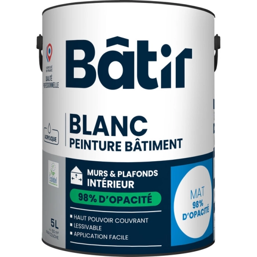 bat. m&p hpo98% mat 5 l blanc