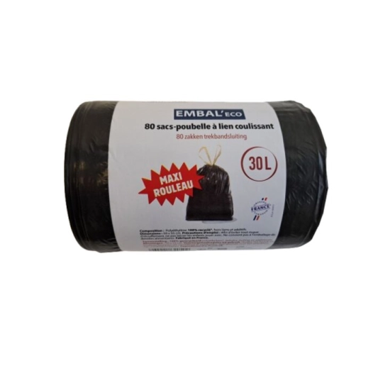 sac noir lien couli 30l x 80