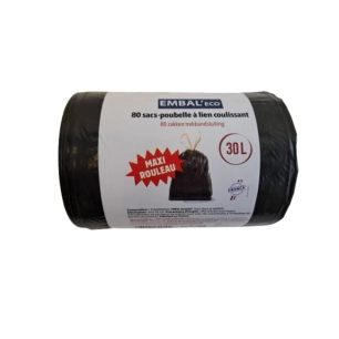 sac noir lien couli 30l x 80