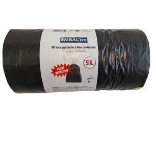 sac noir lien couli 50l x 80