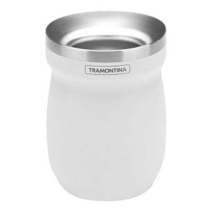 contenant en acier inoxydable blanc 240 ml
