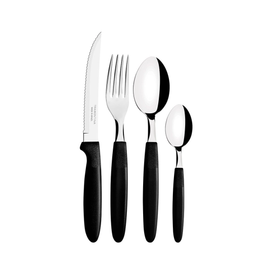 ménagère ipanema 25 pièces avec manche noir