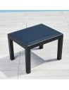 Table d’appoint effet rotin 59 × 46 × 40 cm anthracite - IPAE PROGARDEN