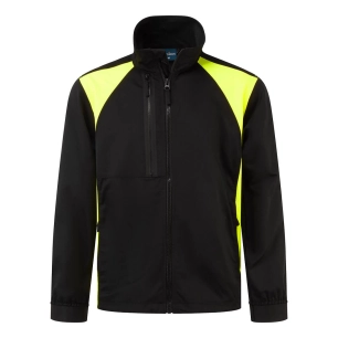veste de travail wx2 stretch - taille xxl - noir/jaune - portwest